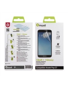 Muvit MUSCP0560 - Set de 2 protectores de pantalla (1 mate, 1 brillo) para Alcatel Pop C7 - Electrónica - Kiwiku.com 2