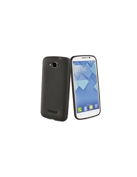 Muvit MUSKI0340 - Funda minigel para Alcatel Pop C7, negro humo - Electrónica - Kiwiku.com