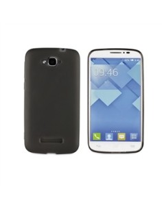 Muvit MUSKI0340 - Funda minigel para Alcatel Pop C7, negro humo - Electrónica - Kiwiku.com 2