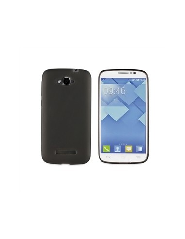 Muvit MUSKI0340 - Funda minigel para Alcatel Pop C7, negro humo - Electrónica - Kiwiku.com