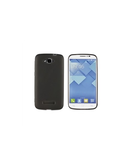 Muvit MUSKI0340 - Funda minigel para Alcatel Pop C7, negro humo - Electrónica - Kiwiku.com
