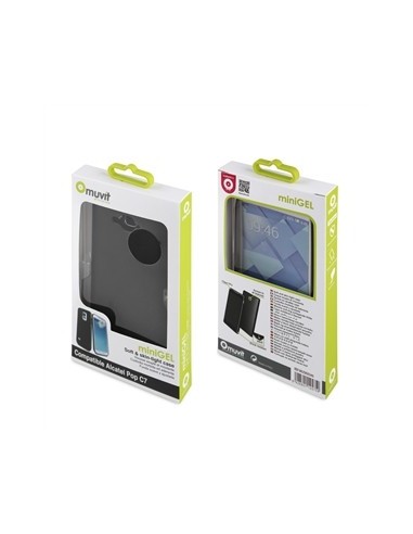 Muvit MUSKI0340 - Funda minigel para Alcatel Pop C7, negro humo - Electrónica - Kiwiku.com