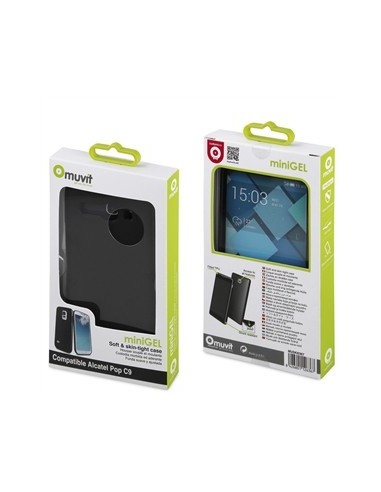 Muvit MUSKI0367 - Funda minigel para Alcatel Pop C9, negro - Electrónica - Kiwiku.com