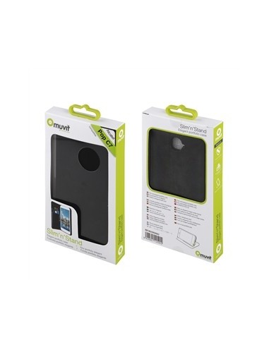 Muvit MUSNS0062 - Funda slim folio con función soporte y tarjetero para Alcatel Pop C7, negro: Kiwiku.com: Electrónica