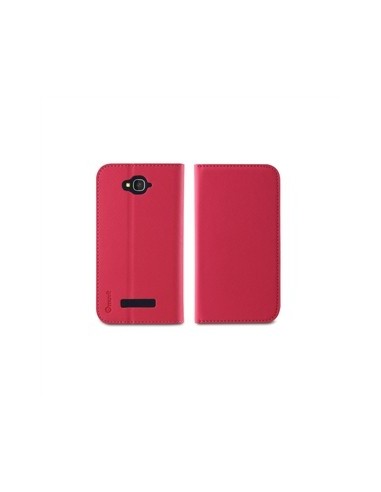 Kiwiku.com: Muvit MUSNS0063 - Funda slim folio con función soporte y tarjetero para Alcatel Pop C7, rosa/negro - Electrónica