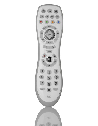 Mando simple 4 one for all hasta 4 dipositivos tv, pvr, dvd extra urc 6440