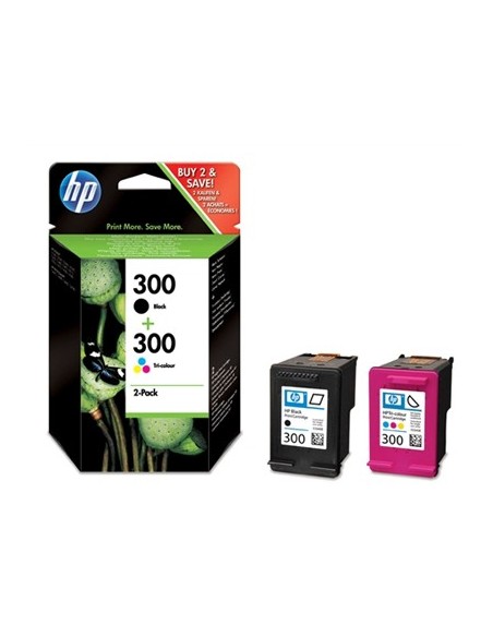 HP Pack de 2 cartuchos de tinta 300 - negro y color (CN637EE)