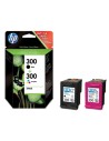 Hp pack de 2 cartuchos de tinta 300 - negro y color (cn637ee)