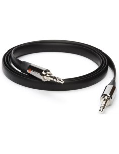 Cable Auxiliar Audio Flat Cable 1m - Negro