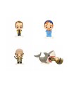 Sd Toys Set 4 Figuras Goma Pokis Tiburon (figura Pokis)