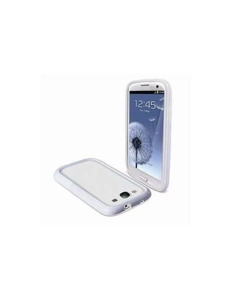 Muvit iBelt - Funda (bumper) + protector de pantalla para Samsung Galaxy S3 i9300, blanco: Muvit: Kiwiku.com: Electrónica