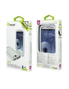 Muvit iBelt - Funda (bumper) + protector de pantalla para Samsung Galaxy S3 i9300, blanco: Muvit: Kiwiku.com: Electrónica 2