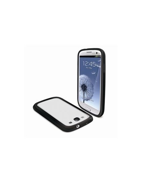 Kiwiku.com: Muvit iBelt - Funda (bumper) + protector de pantalla para Samsung Galaxy S3 i9300, negro - Electrónica