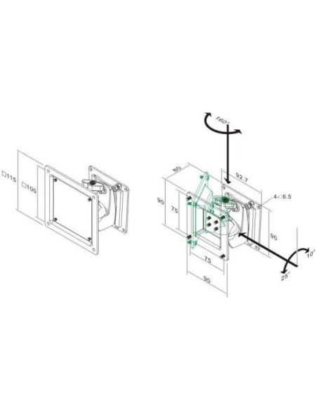 Newstar FPMA-W75 - Soporte de muro para TV, color negro: Newstar: Kiwiku.com: Electrónica