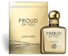 Fragrance World Proud of You Leather Eau de Parfum para Hombre, 100 Ml