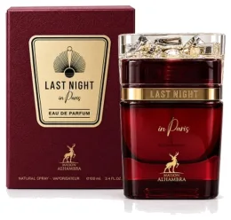 Maison Alhambra Last Night In Paris - Perfume Unisex Floral Oriental Ambarino - Eau de Parfum 100 ml Vaporizador