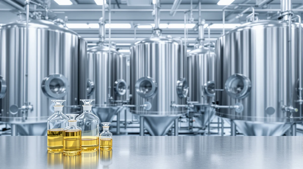 Cubas de acero inoxidable de una fábrica de perfumes (imagen ilustrativa)