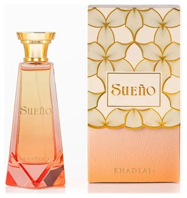 Frasco y estuche de Khadlaj Sueño Eau de Parfum 100 ml