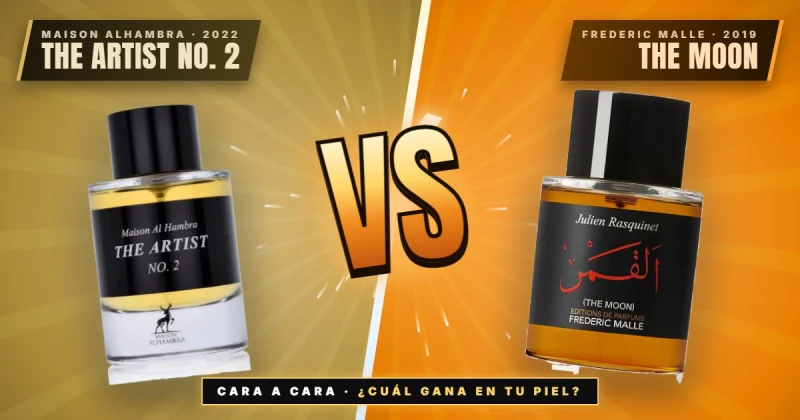 Frascos de Maison Alhambra The Artist No. 2 y Frederic Malle The Moon, cara a cara