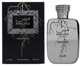RASASI Hawas For Him Thunder - Perfume Masculino Amaderado Aromatico - Eau de Parfum 100 ml Vaporizador