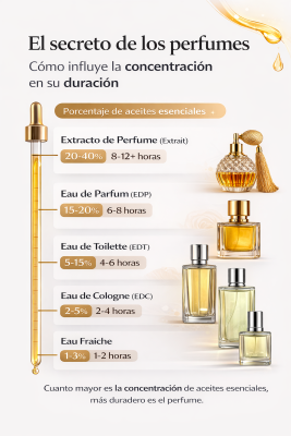 El secreto de la duración: concentración, piel y notas explicadas fácil