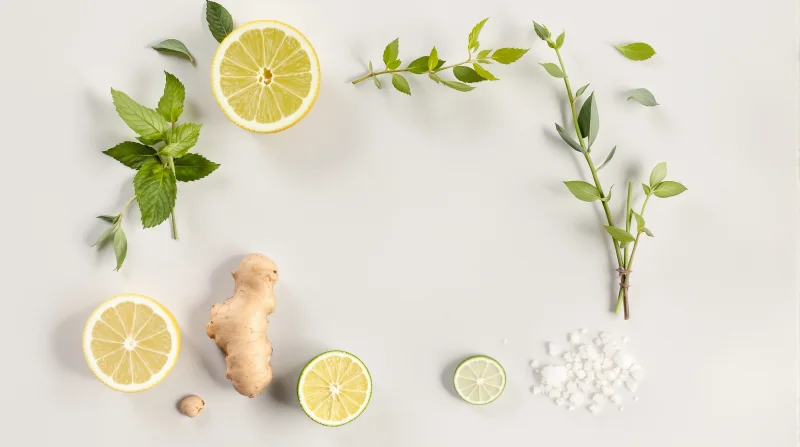 notas frescas para perfumes de deporte: limon, lima, menta, eucalipto y jengibre