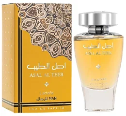 Lattafa Asal Al Teeb - Perfume Árabe Masculino Oriental - Eau de Parfum 100 Ml Vaporizador