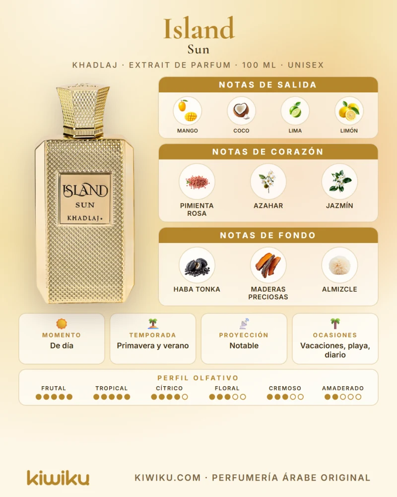 Notas olfativas de Khadlaj Island Sun