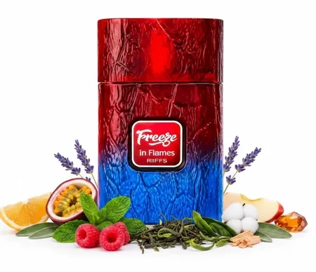 RiiFFS Freeze In Flames con sus notas: frambuesa, maracuyá, menta, lavanda, té y salvia