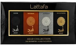Lattafa Set Mini Asad Collection 4 X 5 Ml - Perfume Árabe Masculino Oriental Especiado - Eau de Parfum Vaporizador