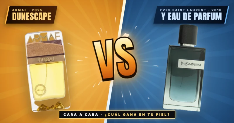Armaf Dunescape contra Yves Saint Laurent Y Eau de Parfum, cara a cara como en un combate