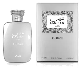 Rasasi Hawas Chrome - Perfume Masculino Afrutado Amaderado - Eau de Parfum 100 Ml Vaporizador