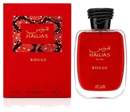 Rasasi Hawas Rouge - Perfume Femenino Floral Frutal - Eau de Parfum 100 Ml Vaporizador