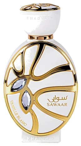 Khadlaj Sawaar Vanille Blanc - Perfume Arabe Unisex Oriental Vainilla - Extrait de Parfum 100 ml Vaporizador