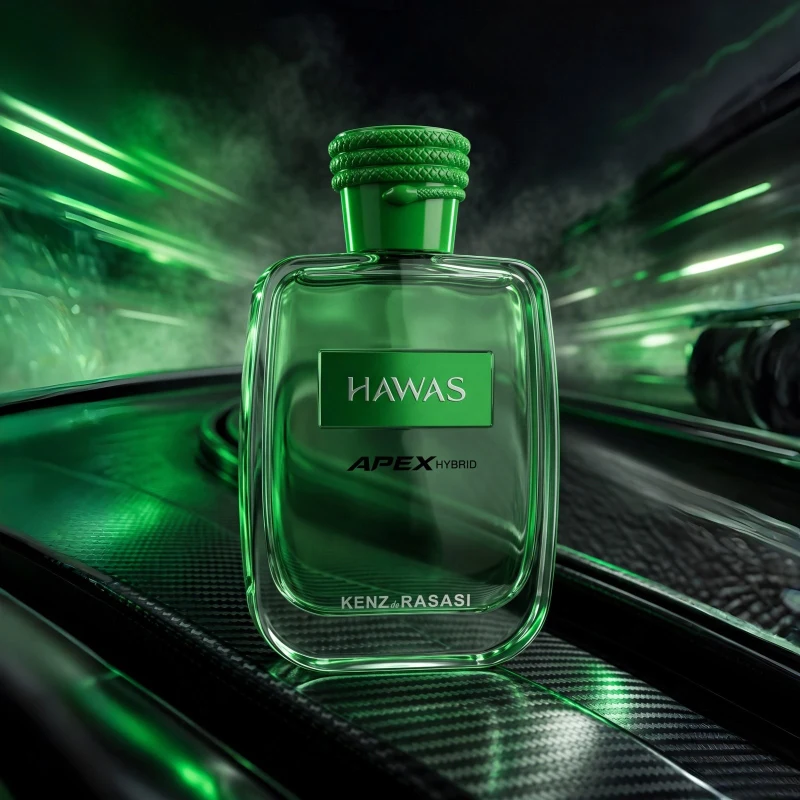 Hawas Apex Hybrid en un circuito con luces verdes, imagen oficial de Kenz de Rasasi