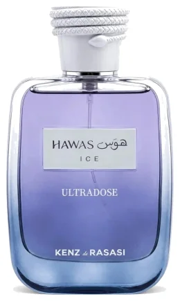 Rasasi Hawas Ice Ultradose Kenz de Rasasi - Perfume Masculino Aromático Especiado - 100 ml Vaporizador