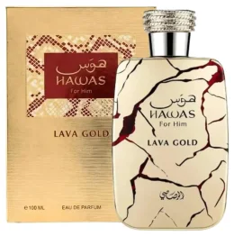 Rasasi Hawas For Him Lava Gold - Perfume Masculino Oriental Amaderado - Eau de Parfum 100 Ml Vaporizador