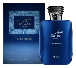 Rasasi Hawas Gold Digger - Perfume Masculino Amaderado Aromático - Eau de Parfum 100 Ml Vaporizador