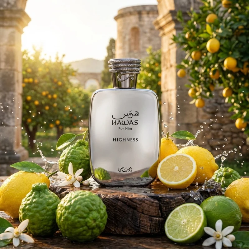Rasasi Hawas Highness entre limones, bergamotas y azahar