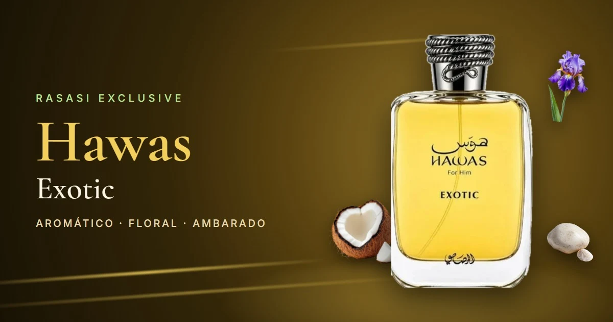 Rasasi Hawas Exotic: el Hawas dorado de artemisa, coco y ámbar gris