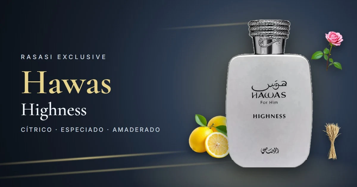 Rasasi Hawas Highness: el Hawas plateado de cítricos, rosa y vetiver
