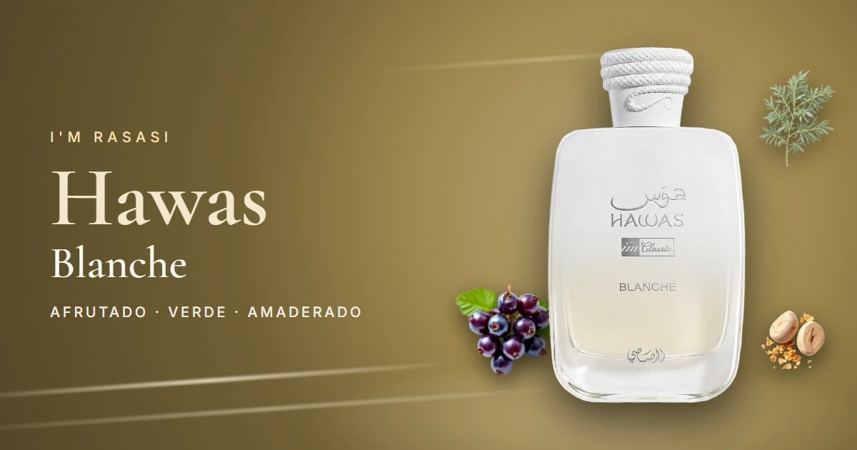 I'm Rasasi Hawas Blanche: el Hawas más limpio, amaderado chipre y unisex