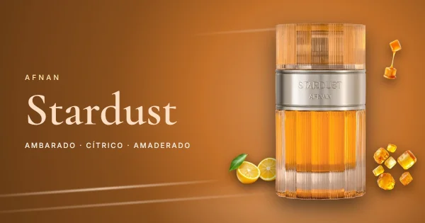 Afnan Stardust: cítricos, caramelo, coñac y ámbar en un Extrait de Parfum unisex