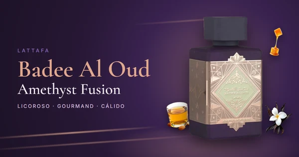 Lattafa Badee Al Oud Amethyst Fusion: el Badee Al Oud más goloso, con amaretto, ron y caramelo (y sin oud)