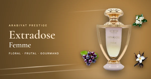 Arabiyat Prestige Extradose Femme: grosella negra, ron, flores blancas y vainilla con coco