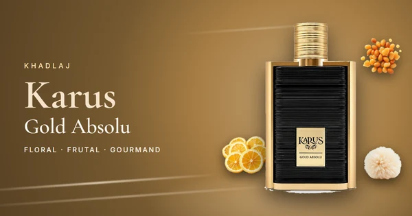 Khadlaj Karus Gold Absolu: limón confitado, praliné y magnolia en un gourmand luminoso