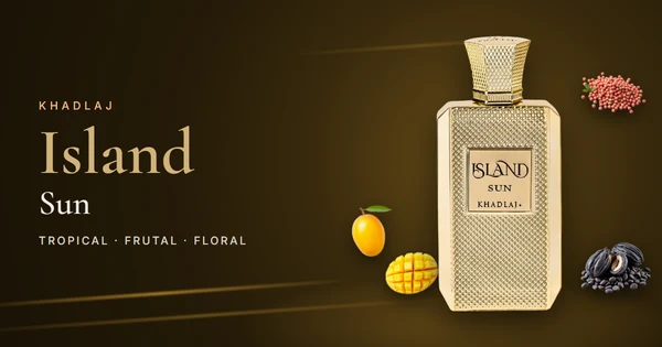 Khadlaj Island Sun: mango, coco y flores blancas en un extracto tropical