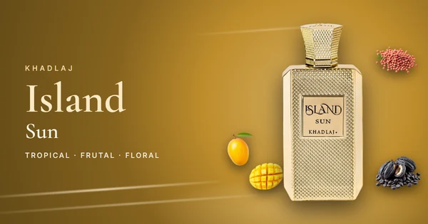 Khadlaj Island Sun: mango, coco y flores blancas en un extracto tropical
