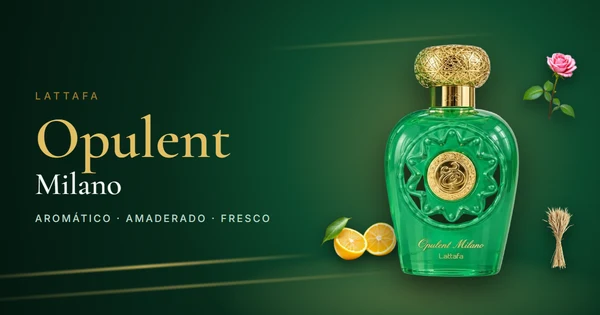 Lattafa Opulent Milano: el Opulent verde, con timur, rosa y vetiver