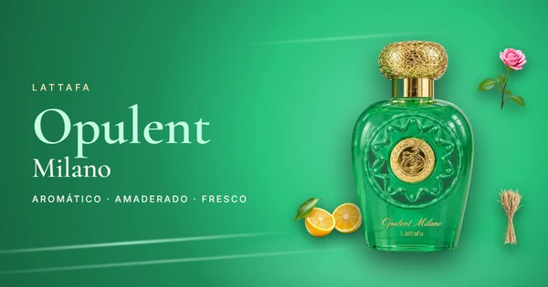 Lattafa Opulent Milano: el Opulent verde, con timur, rosa y vetiver